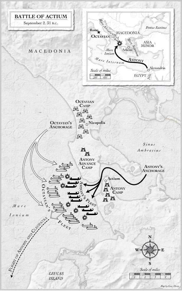 Battle of Actium map