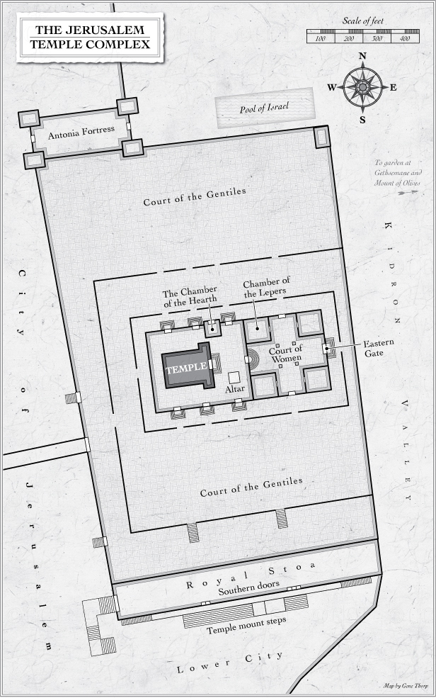Jerusalem temple map