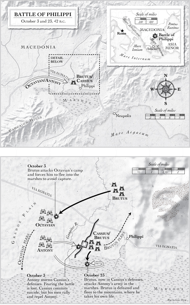 Battle of Philippi map