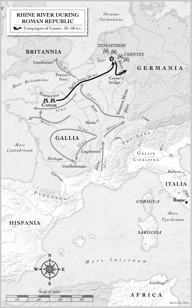 Campaigns of Caesar map