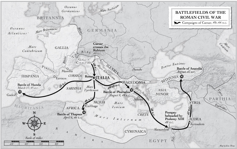 Roman Civil War map