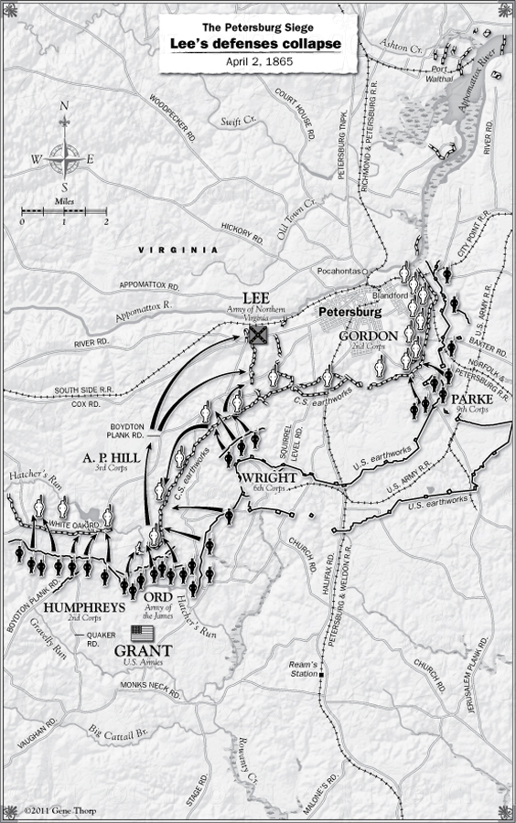 Petersburg Siege breakthrough map