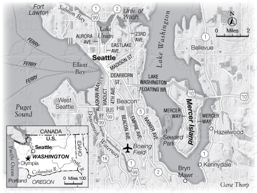 Seattle in the 1960's map