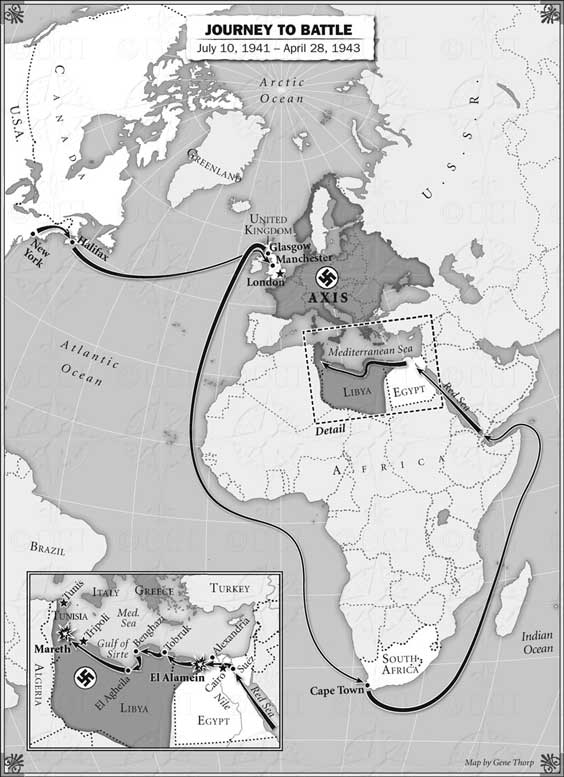 Map showing the brother's journey to battle