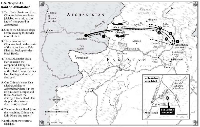 Bin Laden raid map