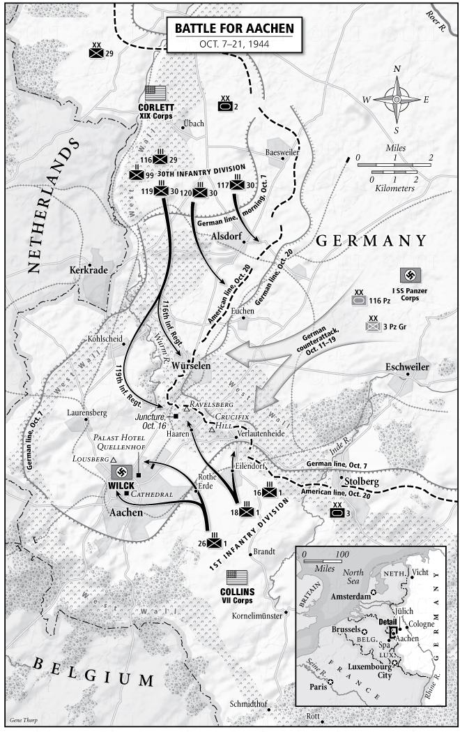 Battle for Aachen map