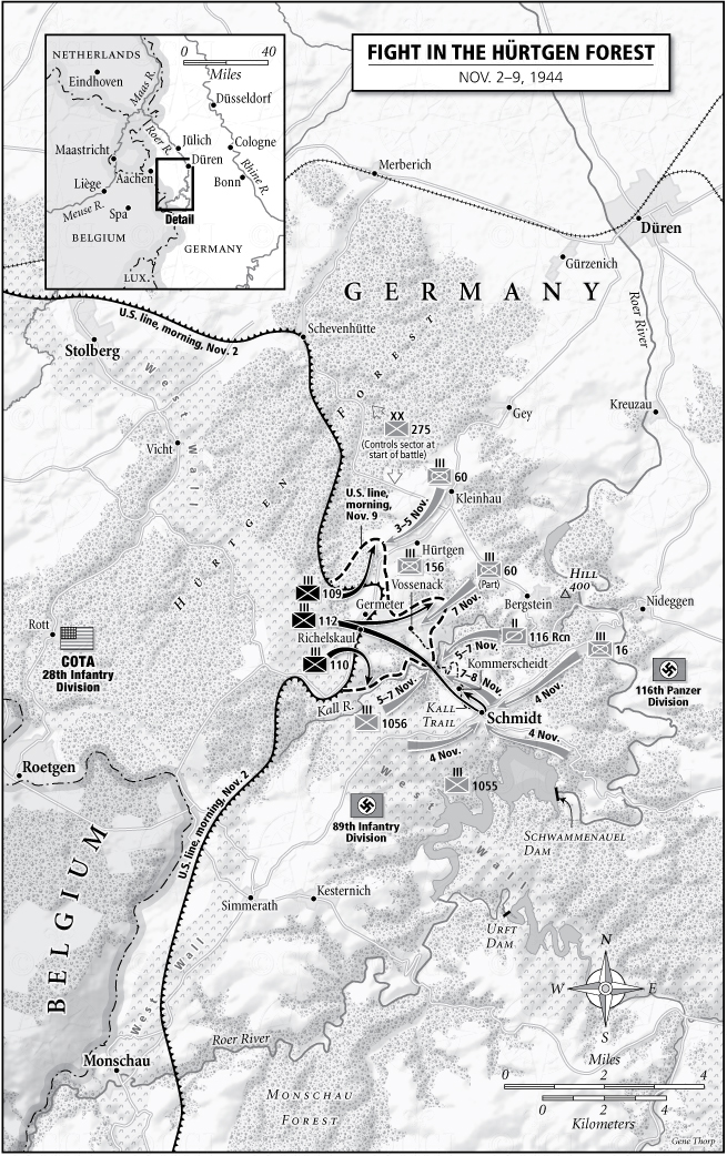 Hurtgen Forest map