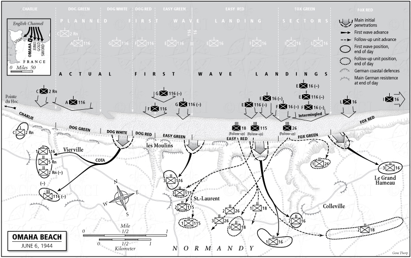 Omaha Beach map