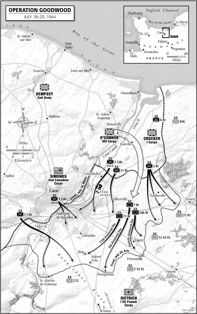 Operation Goodwood map