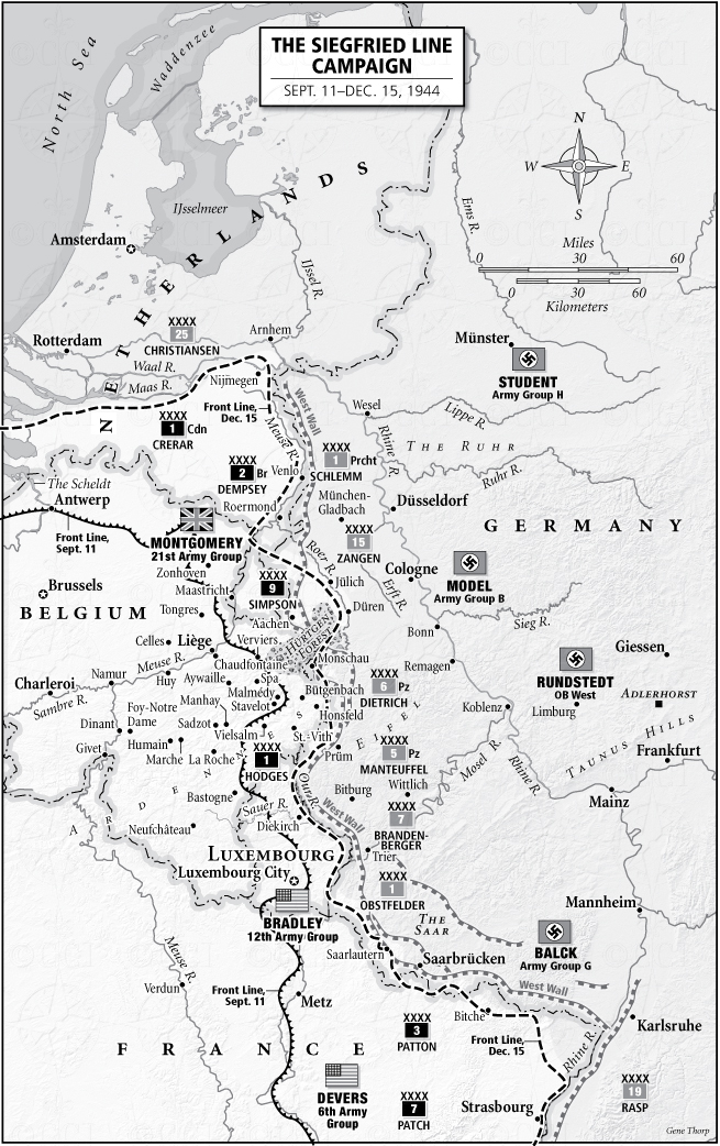 Siegfried Line map