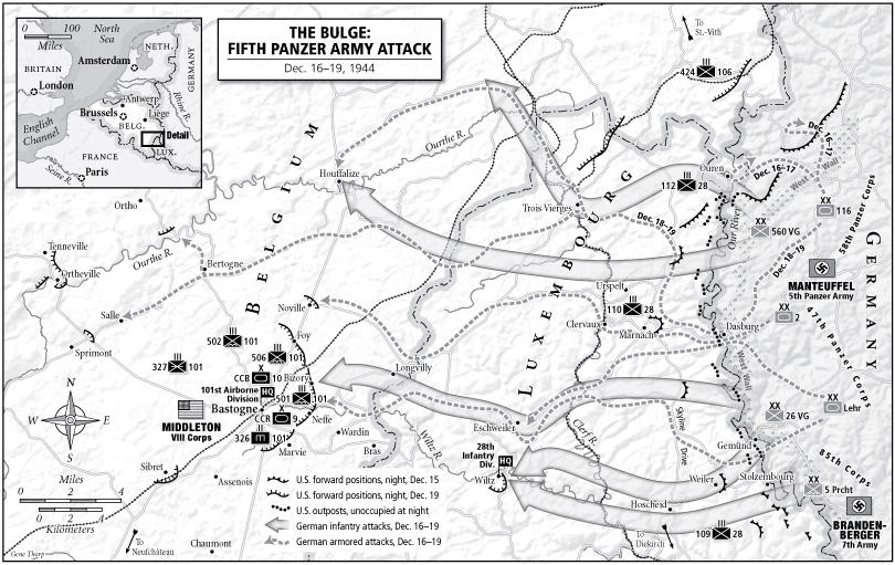 The Bulge, Fifth Panzer Army map