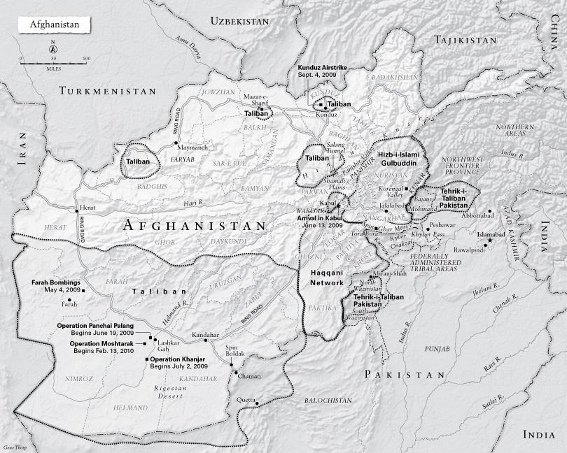 Afghanistan map