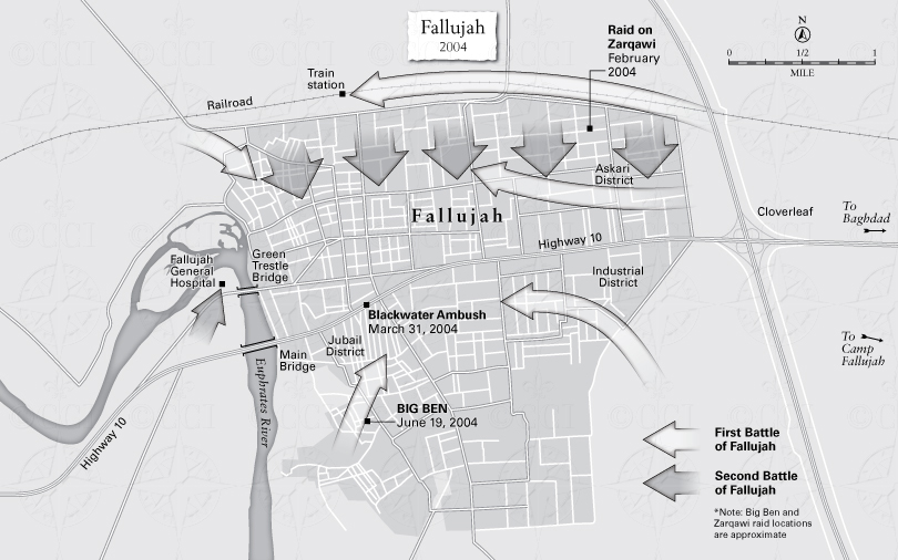 Battle of Fallujah map