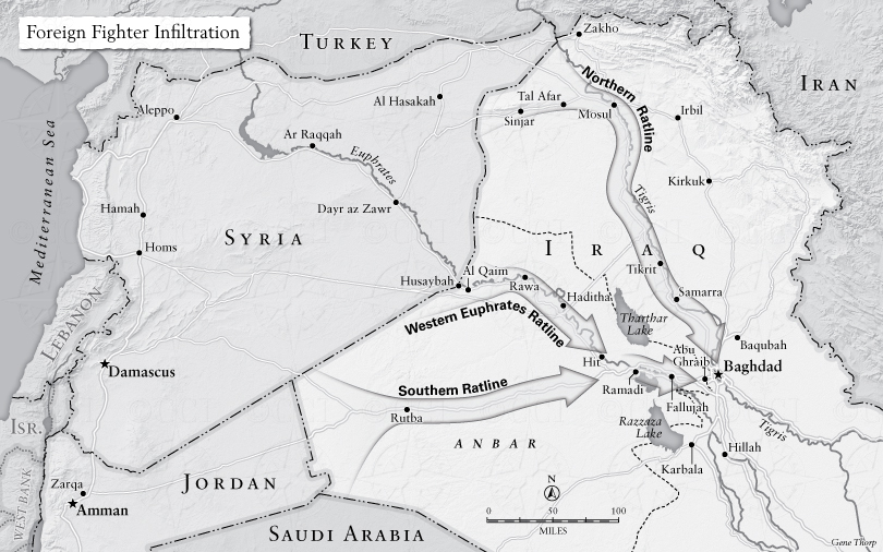 Foreign Fighter Infiltration map