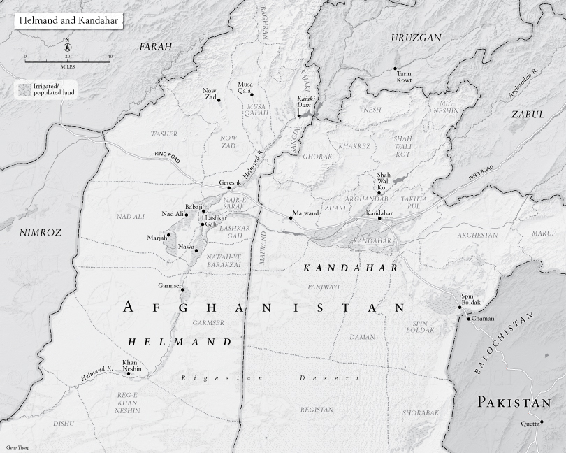 Helmand and Kandahar map