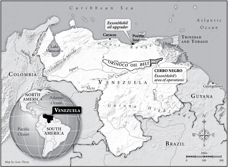 Venezuela Oil Field map