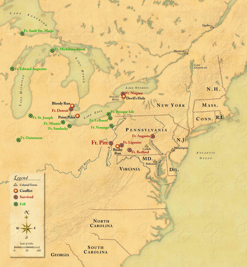 Pontiac War map