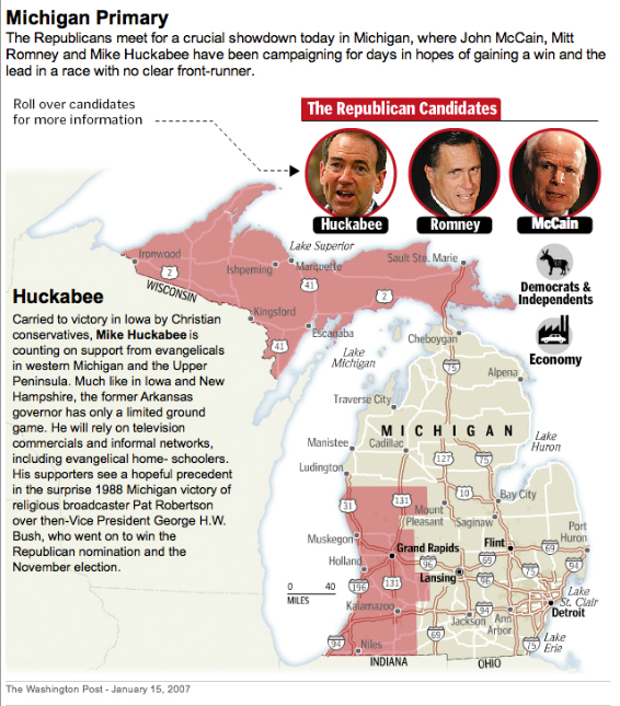 Michigan Primary Interactive Map