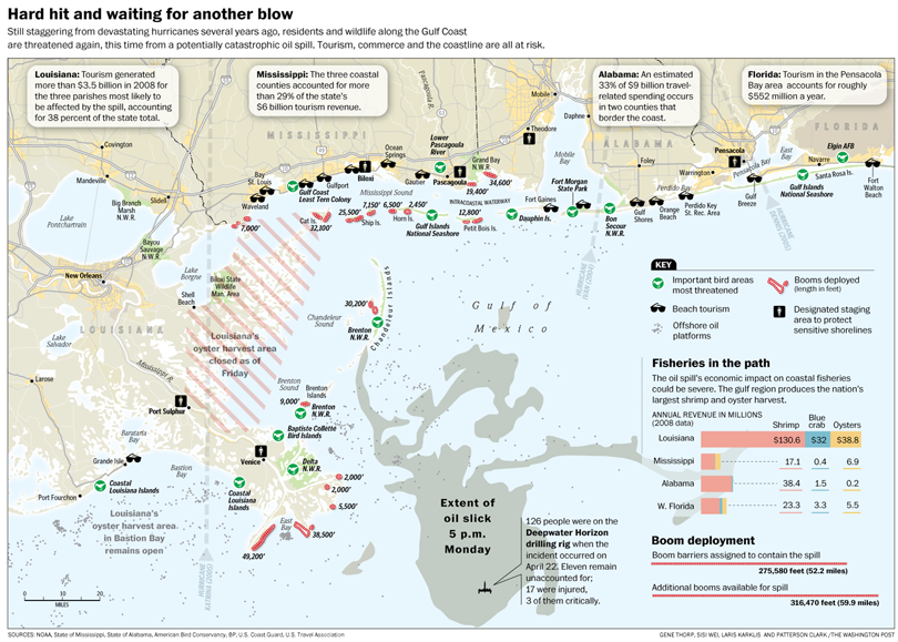 Gulf Oil Spill map
