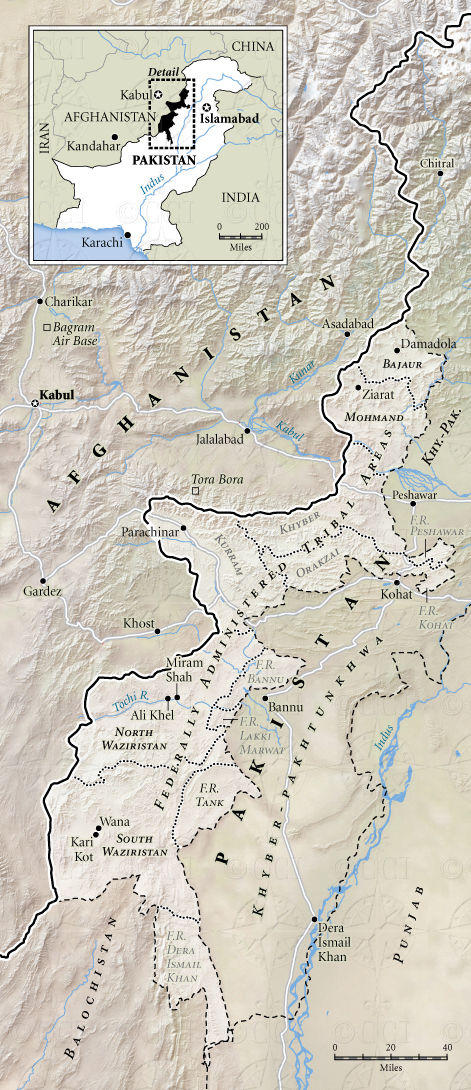 Map of Pakistan's Federally Administered Tribal Areas